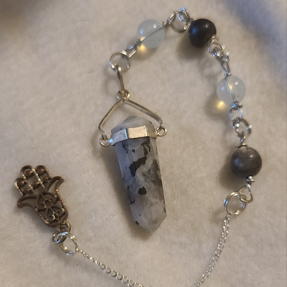 Moonstone, Opalite and Labradorite Pendulum!